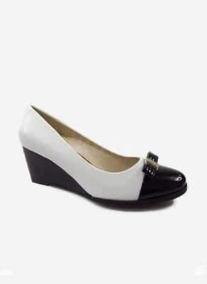 Czółenka damskie 7AC2102-09.BLACK/WHITE (36/41,12par)