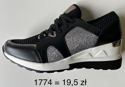 Buty sportowe damskie 1774.BLACK (36/41,12par)
