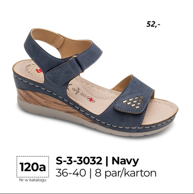 Sandały damskie 3-3033.NAVY (36/40,8par)