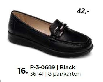 Półbuty damskie 3-0689.BLACK (36/41,8par)