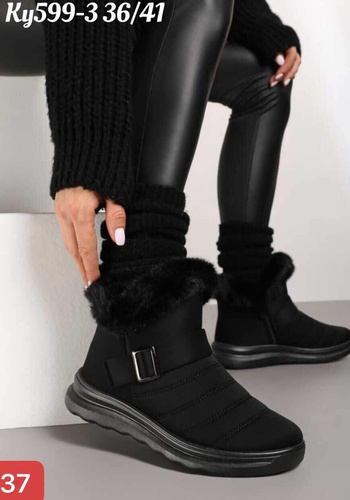 Botki damskie ocieplane 7AKY599-6.BLACK (36/41,12par)