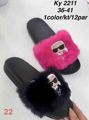 Klapki damskie 7AKY2211.KOLORDOWYBORU (36/41,12par)