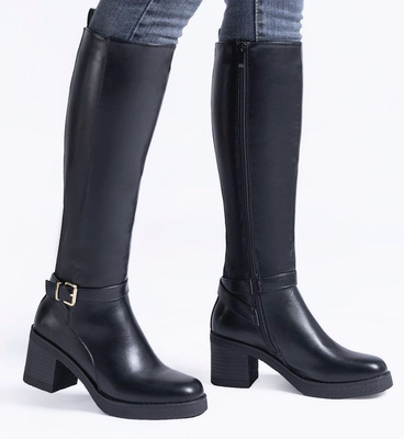 Kozaki damskie 68258.BLACK (36/41,12par)