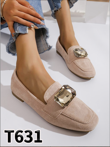 Mokasyny damskie T631.KHAKI (36/41,12par)