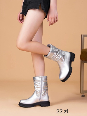 Botki damskie HQ329.SILVER (36/41,12par)
