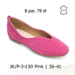 Balerinki damskie 7AP-3-130.PINK (36/41,8par)