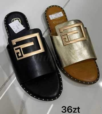 Klapki damskie 7AM13.BLACK, GOLD (36/41,12par)