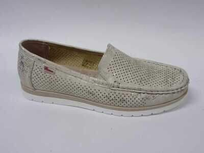 Mokasyny damskie 7A2802-4D.BEIGE (37/42,12par)