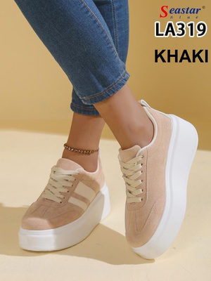 Buty sportowe damskie 7ALA319.KHAKI (36/41,12par)