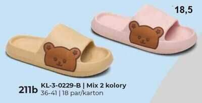 Klapki damskie 7AKL-3-0229-B.MIX (36/41,18par)