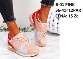 Buty sportowe damskie B-01.PINK (36/41,12par)