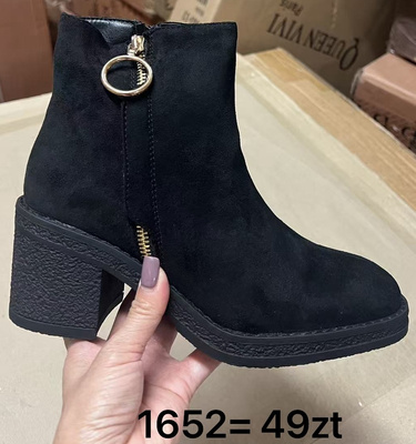 Botki damskie 1652.BLACK (36/41,12par)