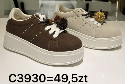 Buty sportowe damskie C3930.BEIGE (36/41,12par)