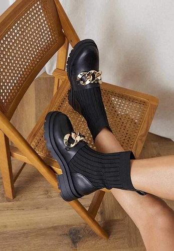 Botki damskie 7ABC-310.BLACK Ocieplane (36/41,12par)