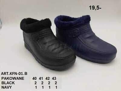 Kapcie męskie 9AKFN-01B.BLACK, NAVY (40/43,12par)