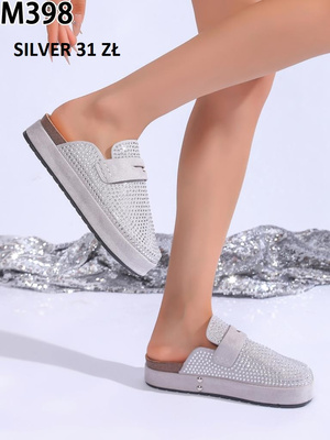 Klapki damskie M398.GREY (36/41,12par)