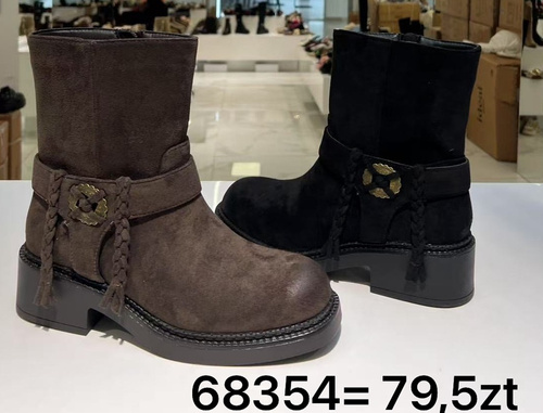 Botki damskie ocieplane 68354.BROWN (36/41,12par)