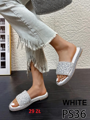 Klapki damskie PS36.WHITE (36/41,12par)