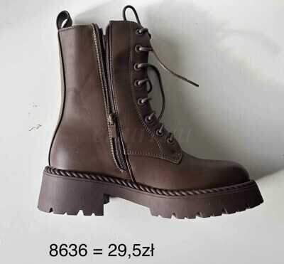 Botki damskie 7A8636.BROWN (36/41,12par)