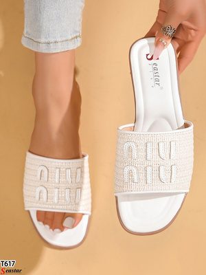 Klapki damskie T617.WHITE (36/41,12par)