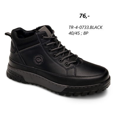 Trzewiki męskie  9ATR-4-0733.BLACK  (40/45,8par)