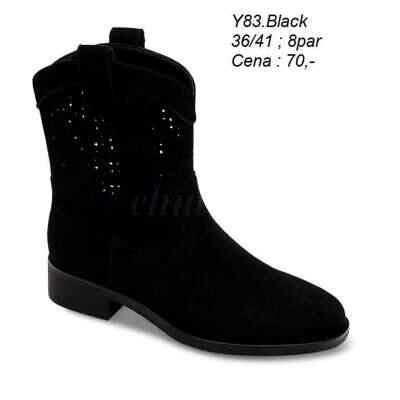 Botki damskie 7AY83.BLACK (36/41,8par)