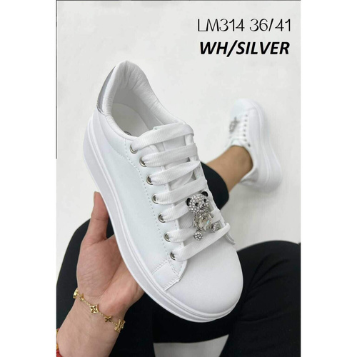 Buty sportowe damskie LM314.WHITE/SILVER (36/41,12par)