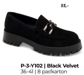 Półbuty damskie 3-Y102.BLACK (36/41,8par)