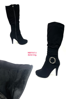 Kozaki damskie ocieplane  7AMD7317-1.BLACK  (36/41,12par)