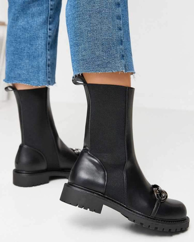 Botki damskie 7AJH20-261.BLACK Nieocieplane (36/41,12par)