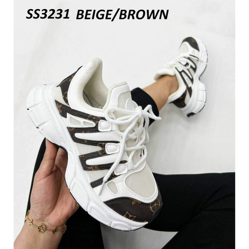 Buty sportowe damskie SS3231.BEIGE/BROWN  (36/41,12par)
