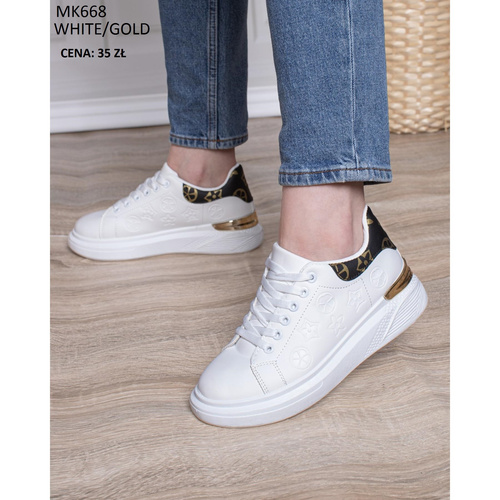 Buty sportowe damskie MK668.WHITE/GOLD (36/41,12par)