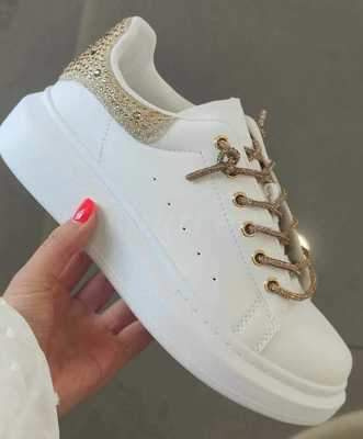 Buty sportowe damskie 7AXS90.WHITE/GOLD (36/41,12par)