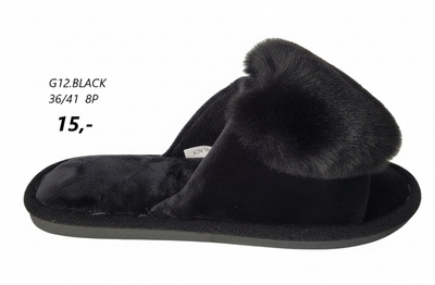 Kapcie damskie G12.BLACK (36/41,8par)