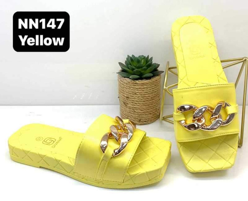Klapki damskie 7ANN147.YELLOW (36/41,12par)