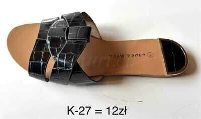 Klapki damskie 7AK-27.BLACK (36/41,12par)