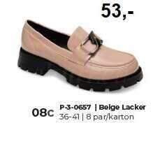 Półbuty damskie  7AP-3-0657.BEIGE LACKER  (36/41,8par)