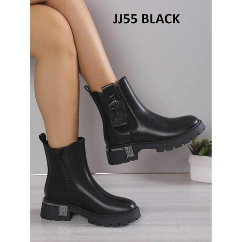 Botki damskie 7AJJ55.BLACK Ocieplane (36/41,12par)