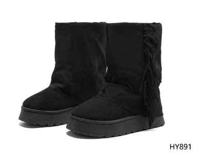 Botki damskie HY891.BLACK ocieplane (36/41,12par)