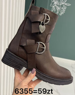 Botki damskie ocieplane 6355.BROWN (36/41,12par)