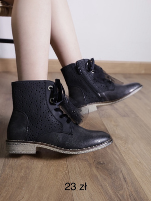 Botki damskie ocieplane F5868.BLACK (36/41,12par)