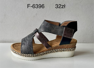 Sandały damskie F-6396.BLACK (36/41,12par)