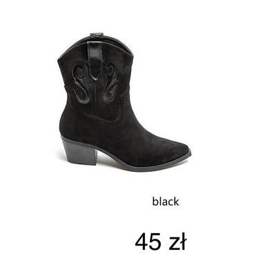 Botki damskie 7608A.BLACK (36/41,12par)