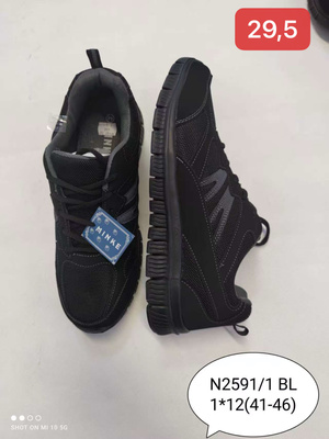 Buty sportowe męskie 2591-1.BLACK (41/46,12par)