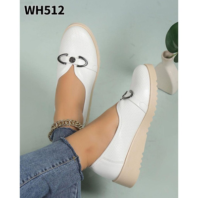 Mokasyny damskie WH512.WHITE (36/41,12par)