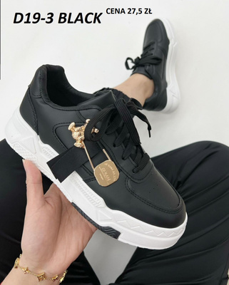 Buty sportowe damskie D19-3.BLACK (36/41,12par)