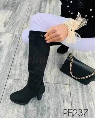 Kozaki damskie 7APE237.BLACK Ocieplane (36/41,12par)