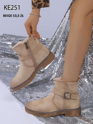 Botki damskie KE251.BEIGE (36/41,12par)