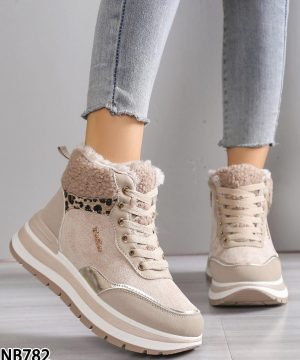 Botki damskie ocieplane  7ANB782.BEIGE  (36/41,12par)