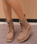 Botki damskie ocieplane NC1327.KHAKI (36/41,12par)